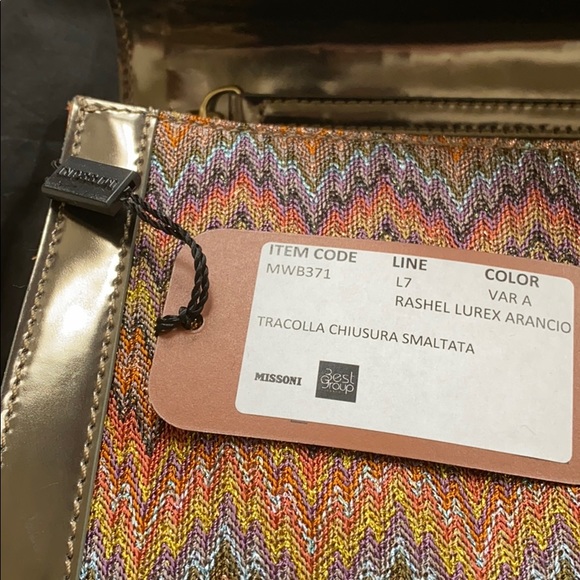 MISSONI Lurex shoulder bag NWT - Picture 7 of 11